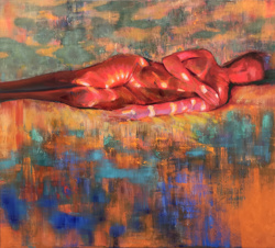 Orizzontale - olio su tela - 100x90 - 2020