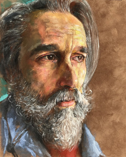Pensando a Cimabue - olio su cartonevelluto - 15x20 - 2021